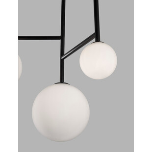 Lampa Sufitowa Hide Ball III | Szkło Opal / Czarny | Decolab24