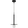 Elegancka Lampa wisząca szklana kula Hide Ball 22cm opal/czarny do salonu, sypialni i kuchni