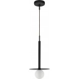 Lampa wisząca szklana kula Hide Ball 22cm opal / czarny