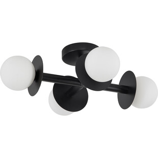 Lampa sufitowa szklane kule Hide Ball IV 37cm opal / czarny