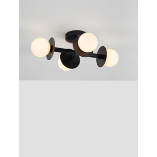 Lampa sufitowa szklane kule Hide Ball IV 37cm opal / czarny