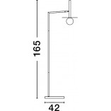 Lampa podłogowa szklana kula Morgan - Elegancki design | Decolab24