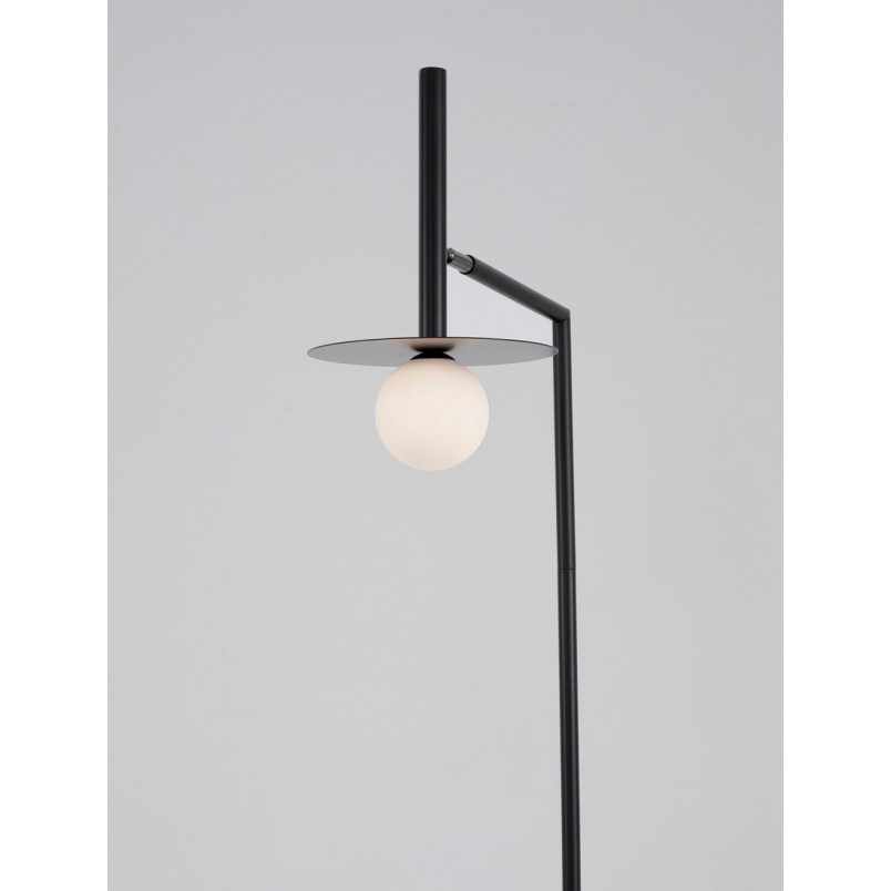 Lampa podłogowa szklana kula Morgan - Elegancki design | Decolab24
