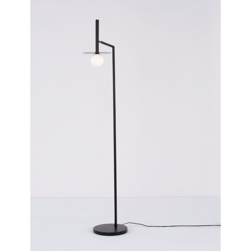 Lampa podłogowa szklana kula Morgan - Elegancki design | Decolab24
