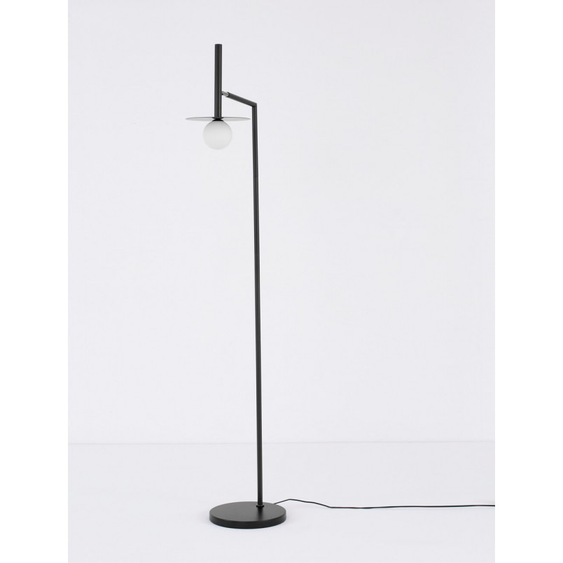 Lampa podłogowa szklana kula Morgan - Elegancki design | Decolab24