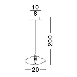 Lampa Wisząca Szklana Glamour Crushed | Decolab24
