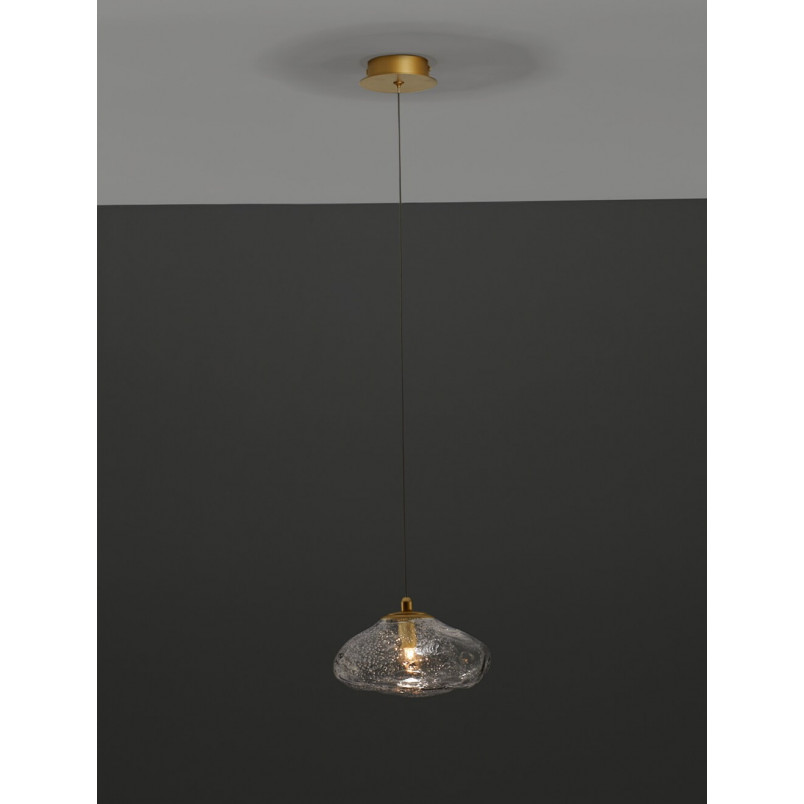 Lampa Wisząca Szklana Glamour Crushed | Decolab24