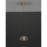 Lampa Wisząca Szklana Glamour Crushed | Decolab24