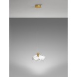 Lampa Wisząca Szklana Glamour Crushed | Decolab24