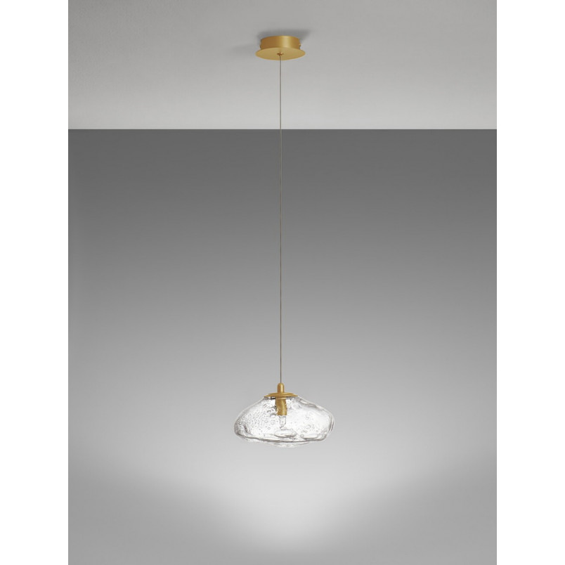 Lampa Wisząca Szklana Glamour Crushed | Decolab24