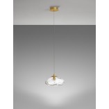 Lampa Wisząca Szklana Glamour Crushed | Decolab24