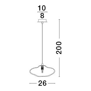 Lampa wisząca szklana glamour Crushed | Decolab24