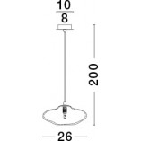 Lampa wisząca szklana glamour Crushed | Decolab24