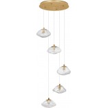 Lampa Wisząca Glamour Crushed - Szkło Mosiądz | Decolab24