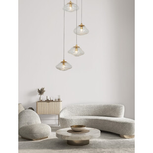Lampa Wisząca Glamour Crushed - Szkło Mosiądz | Decolab24