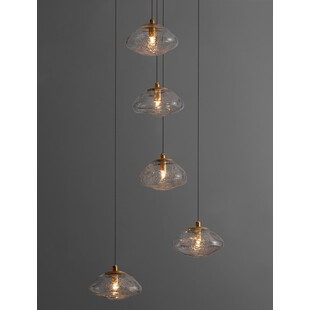 Lampa Wisząca Glamour Crushed - Szkło Mosiądz | Decolab24