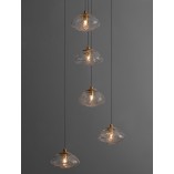 Lampa Wisząca Glamour Crushed - Szkło Mosiądz | Decolab24