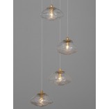 Lampa Wisząca Glamour Crushed - Szkło Mosiądz | Decolab24