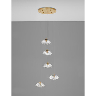 Lampa Wisząca Glamour Crushed - Szkło Mosiądz | Decolab24