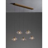 Lampa wisząca szklana glamour Decolab24 | 80cm