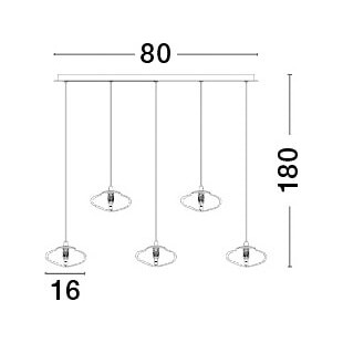 Lampa wisząca szklana glamour Decolab24 | 80cm