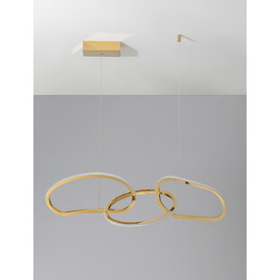 Lampa wisząca glamour Trish LED 82cm złota