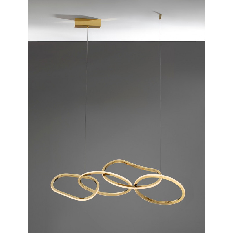 Lampa Wisząca Glamour Trish LED Złota | Decolab24