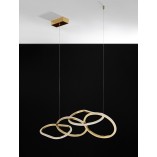 Lampa Wisząca Glamour Trish LED Złota | Decolab24