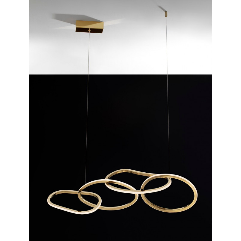 Lampa Wisząca Glamour Trish LED Złota | Decolab24