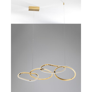 Lampa wisząca glamour Trish LED 100cm złota