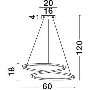 Lampa Wisząca Glamour Trish LED Złota | Decolab24