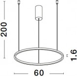 Lampa wisząca Cirkel LED - nowoczesny design, złoto | Decolab24