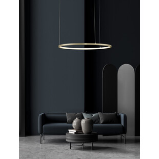 Lampa wisząca Cirkel LED - nowoczesny design, złoto | Decolab24