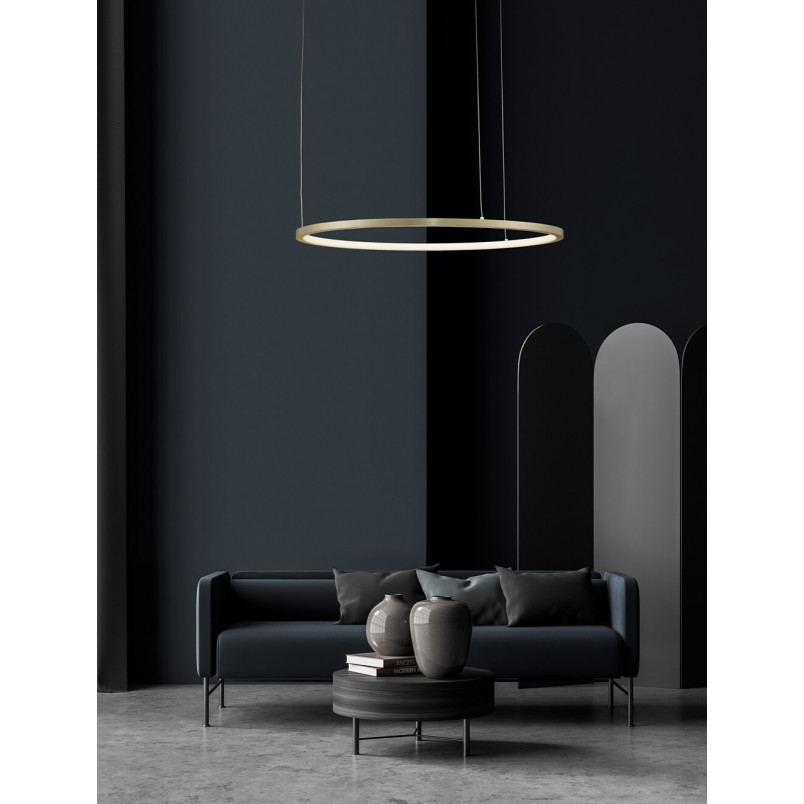 Lampa wisząca Cirkel LED - nowoczesny design, złoto | Decolab24