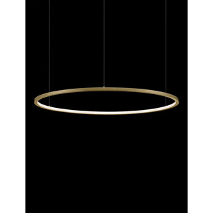 Lampa wisząca nowoczesna okrągła Cirkel LED 80cm szczotkowane złoto