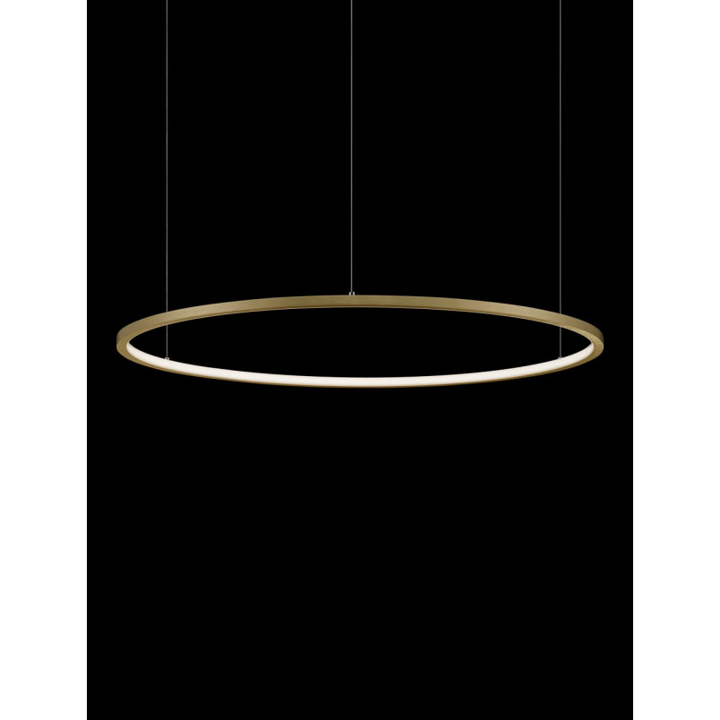Lampa wisząca nowoczesna okrągła Cirkel LED 80cm szczotkowane złoto