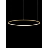 Lampa wisząca nowoczesna okrągła Cirkel LED 80cm szczotkowane złoto