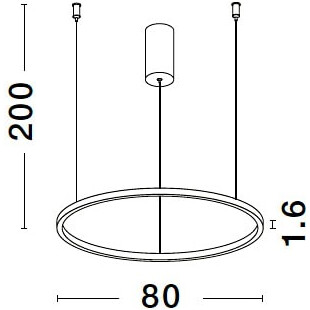 Lampa wisząca nowoczesna okrągła Cirkel LED 80cm szczotkowane złoto