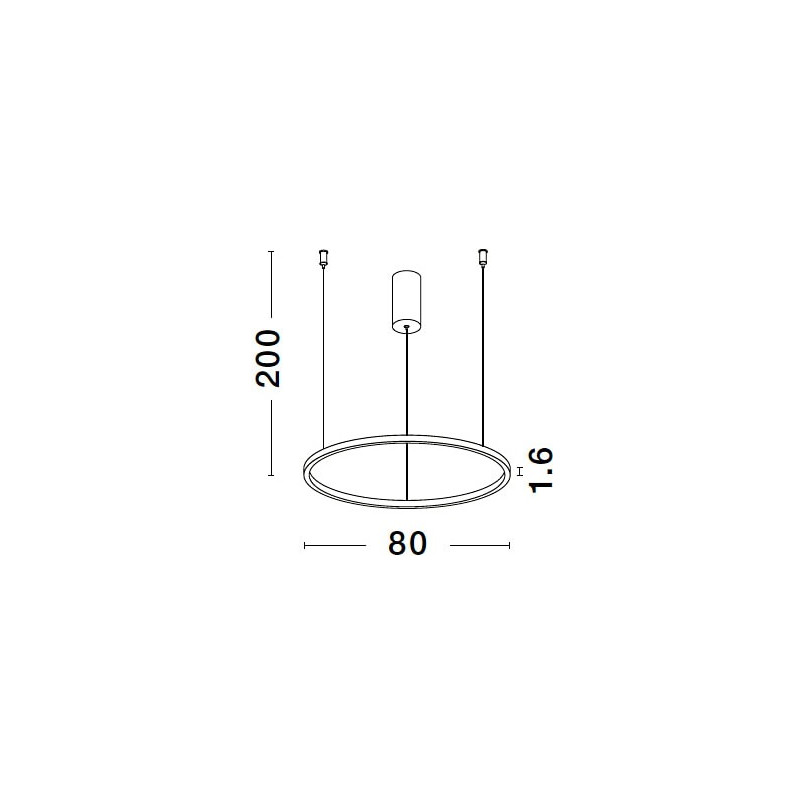 Lampa wisząca nowoczesna okrągła Cirkel LED 80cm szczotkowane złoto