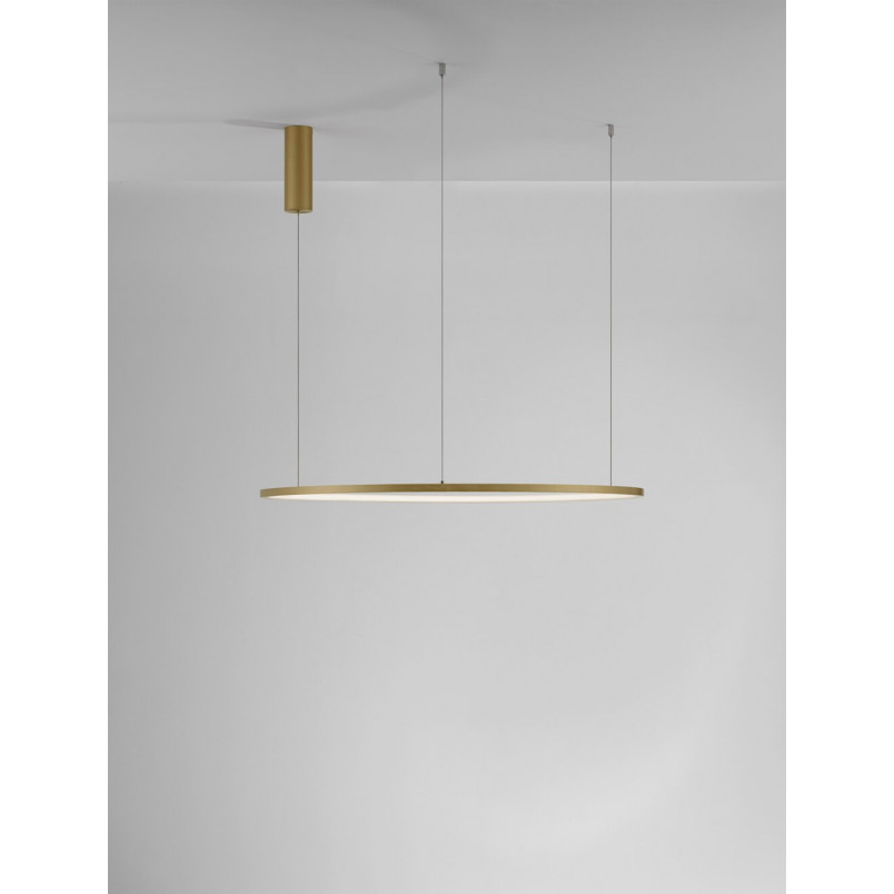Lampa wisząca nowoczesna okrągła Cirkel LED 80cm szczotkowane złoto