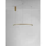 Lampa wisząca nowoczesna okrągła Cirkel LED 80cm szczotkowane złoto