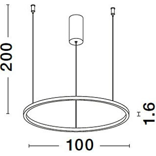 Lampa wisząca nowoczesna okrągła Cirkel LED 100cm szczotkowane złoto