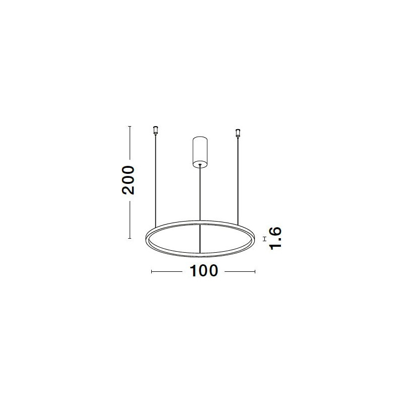 Lampa wisząca nowoczesna okrągła Cirkel LED 100cm szczotkowane złoto