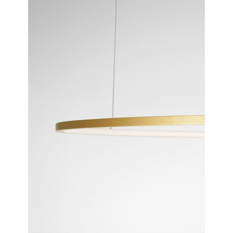 Lampa wisząca nowoczesna okrągła Cirkel LED 100cm szczotkowane złoto