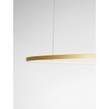 Lampa wisząca nowoczesna okrągła Cirkel LED 100cm szczotkowane złoto