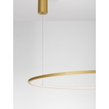 Lampa wisząca nowoczesna okrągła Cirkel LED 100cm szczotkowane złoto