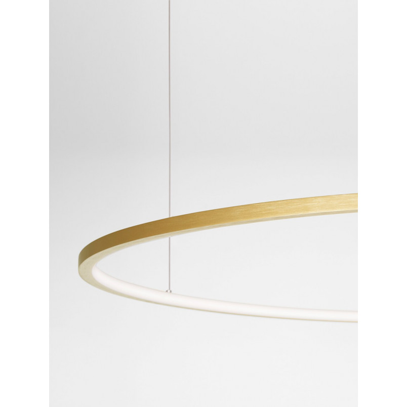 Lampa wisząca nowoczesna okrągła Cirkel LED 100cm szczotkowane złoto