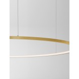 Lampa wisząca nowoczesna okrągła Cirkel LED 100cm szczotkowane złoto