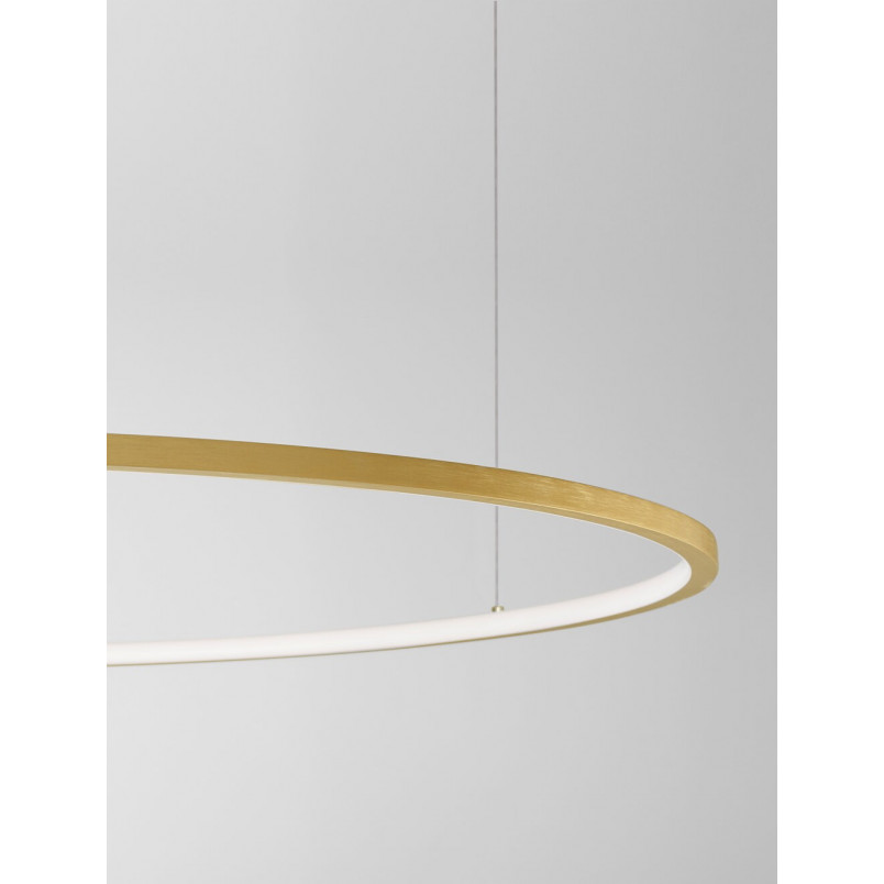 Lampa wisząca nowoczesna okrągła Cirkel LED 100cm szczotkowane złoto