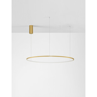 Lampa wisząca nowoczesna okrągła Cirkel LED 100cm szczotkowane złoto